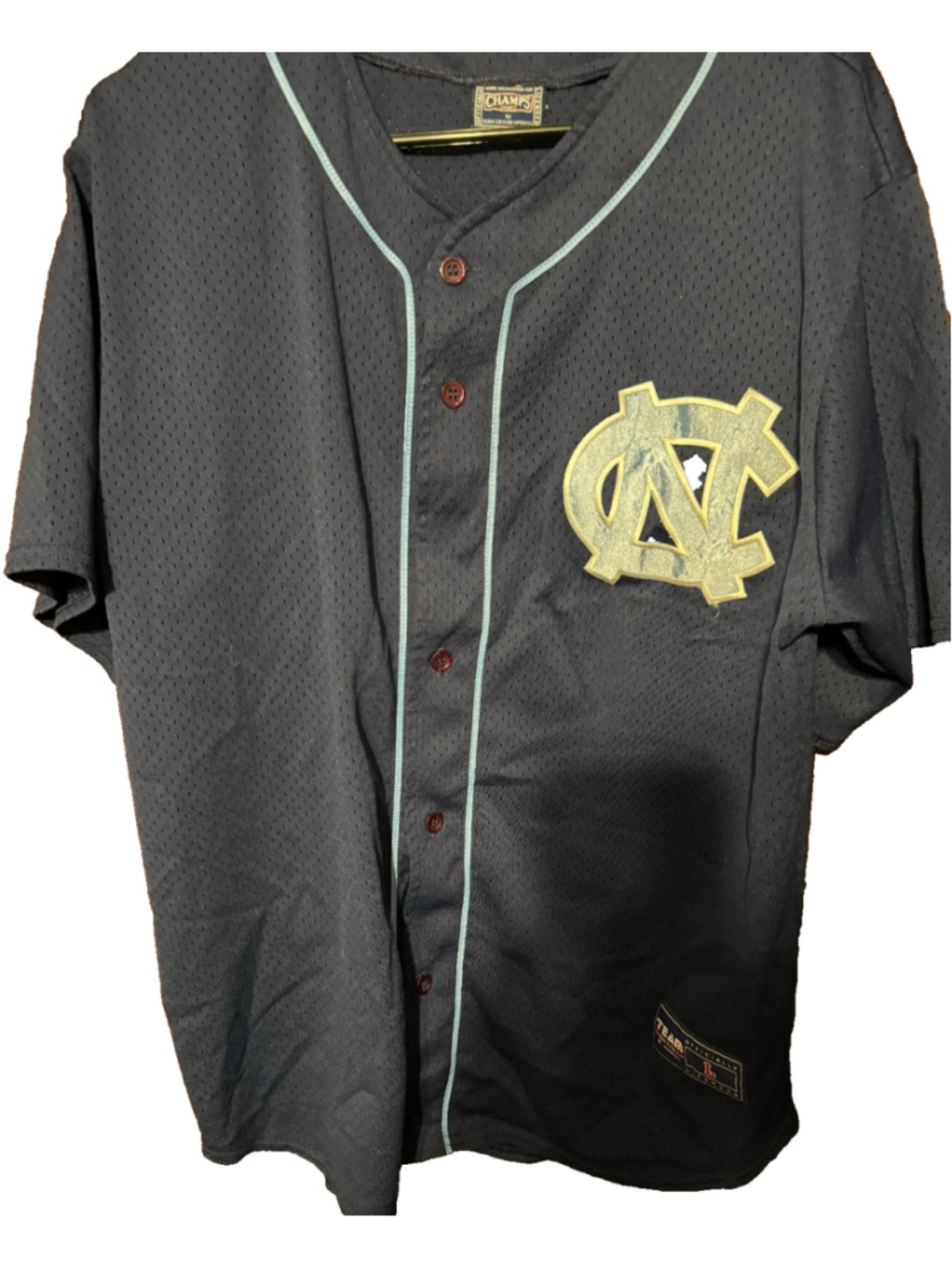 North Carolina Tarheels baseball jersey Men's size L Blue